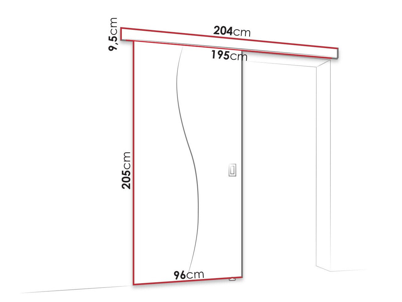 Porte coulissante Dover 151 (Chêne sombre)