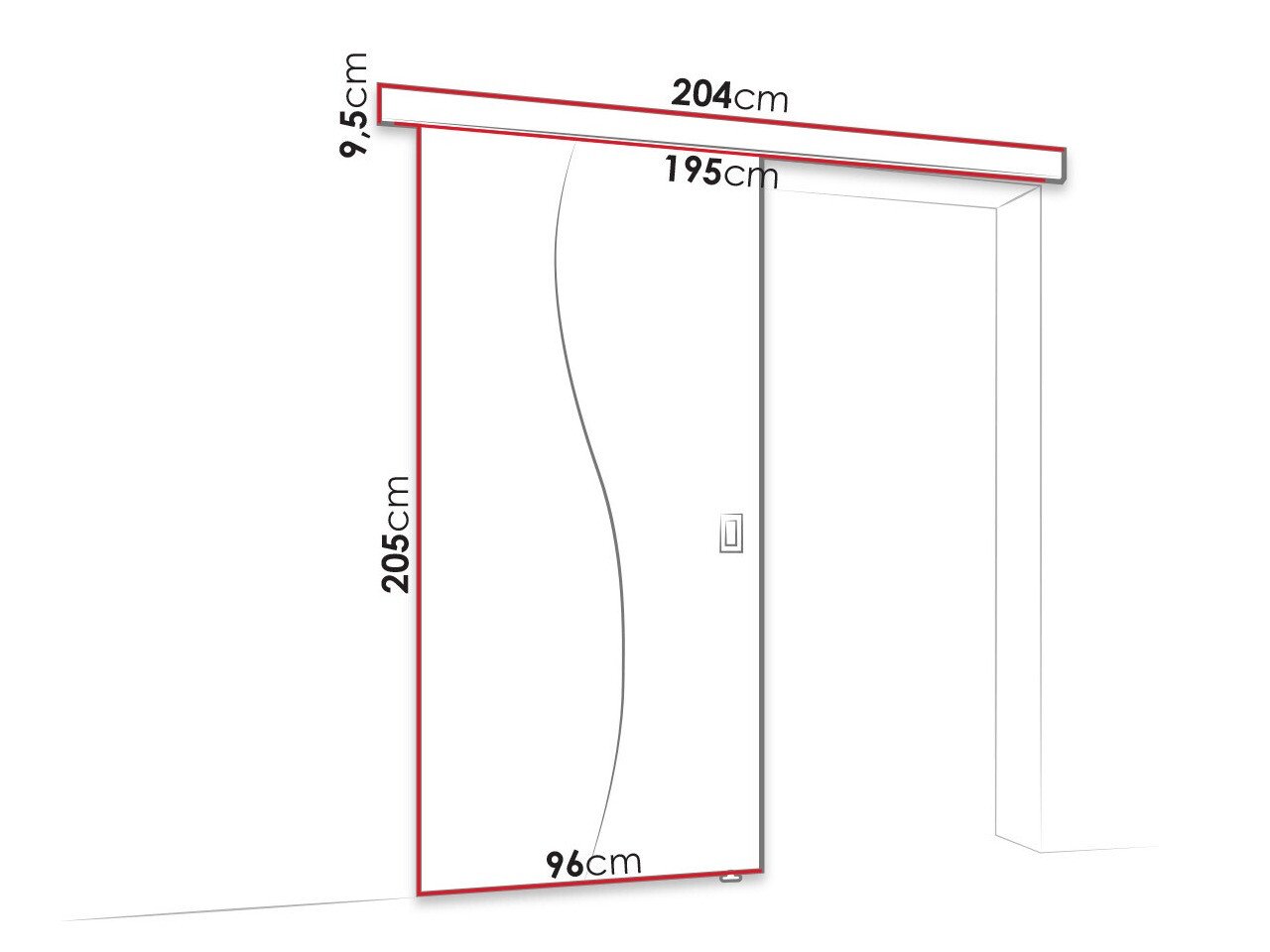 Porte coulissante Dover 151 (Sonoma chêne)