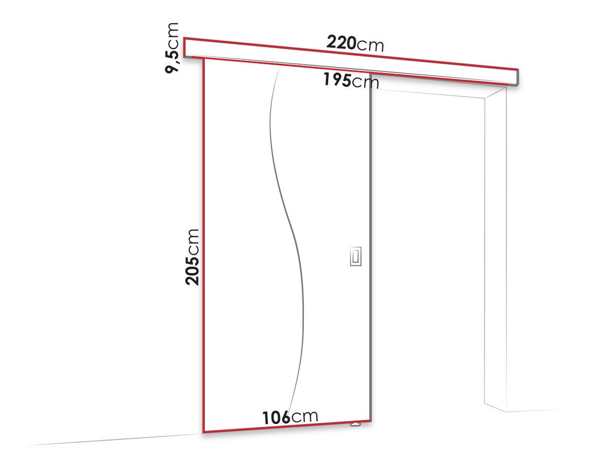 Porte coulissante Dover 152 (Blanc)