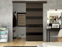 Porte coulissante Closico 179 (Marron + Noir)