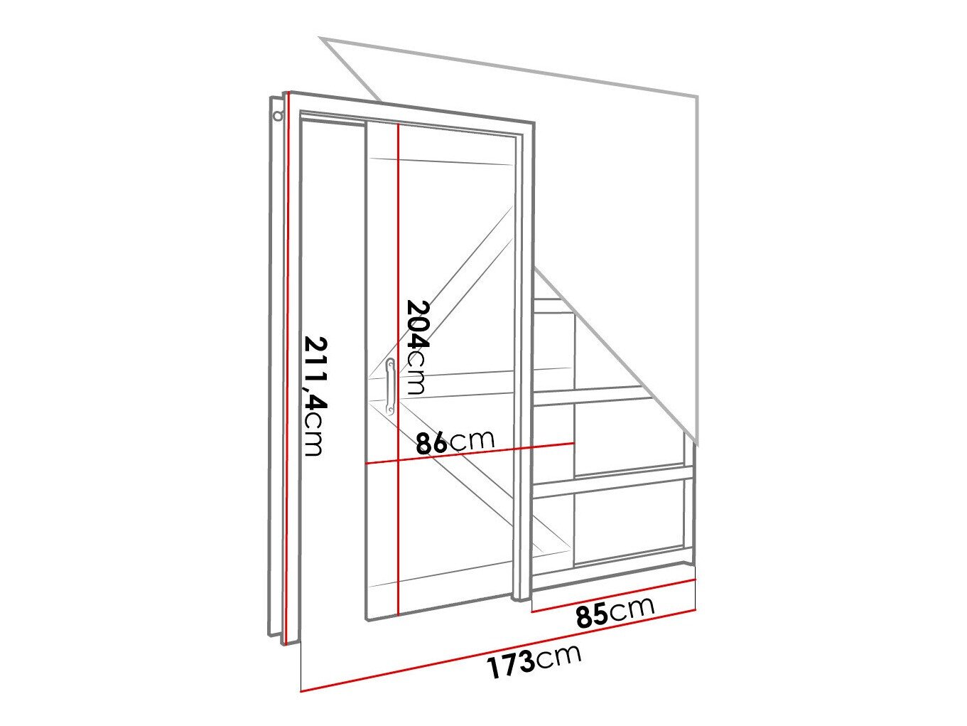 Porte coulissante Dover 177