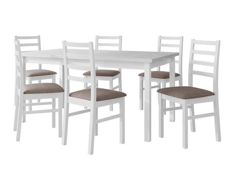 Salle à manger complète Victorville 307 (Blanc)