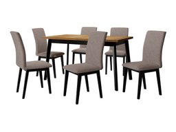 Salle à manger complète Victorville 322 (Noir)