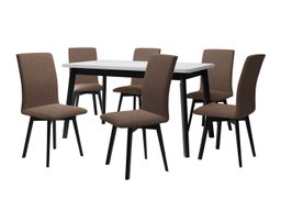 Salle à manger complète Victorville 323 (Noir)