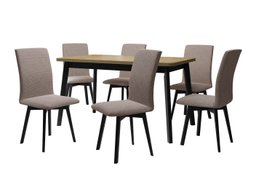 Salle à manger complète Victorville 325 (Noir)