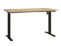 Bureau réglable en hauteur Tucson 171 (Chêne Artisan + Noir mat)