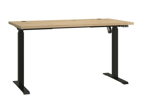 Bureau réglable en hauteur Tucson 171 (Chêne Artisan + Noir mat)