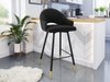 Chaise de bar Jackson 103 (Noir + Magic Velvet 2219)