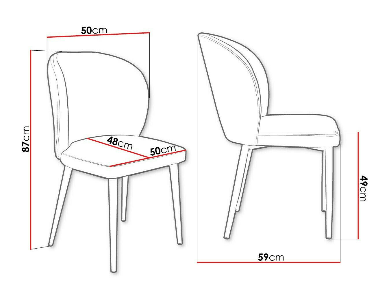 Chaise Jackson 104 (Noir + Magic Velvet 2219)