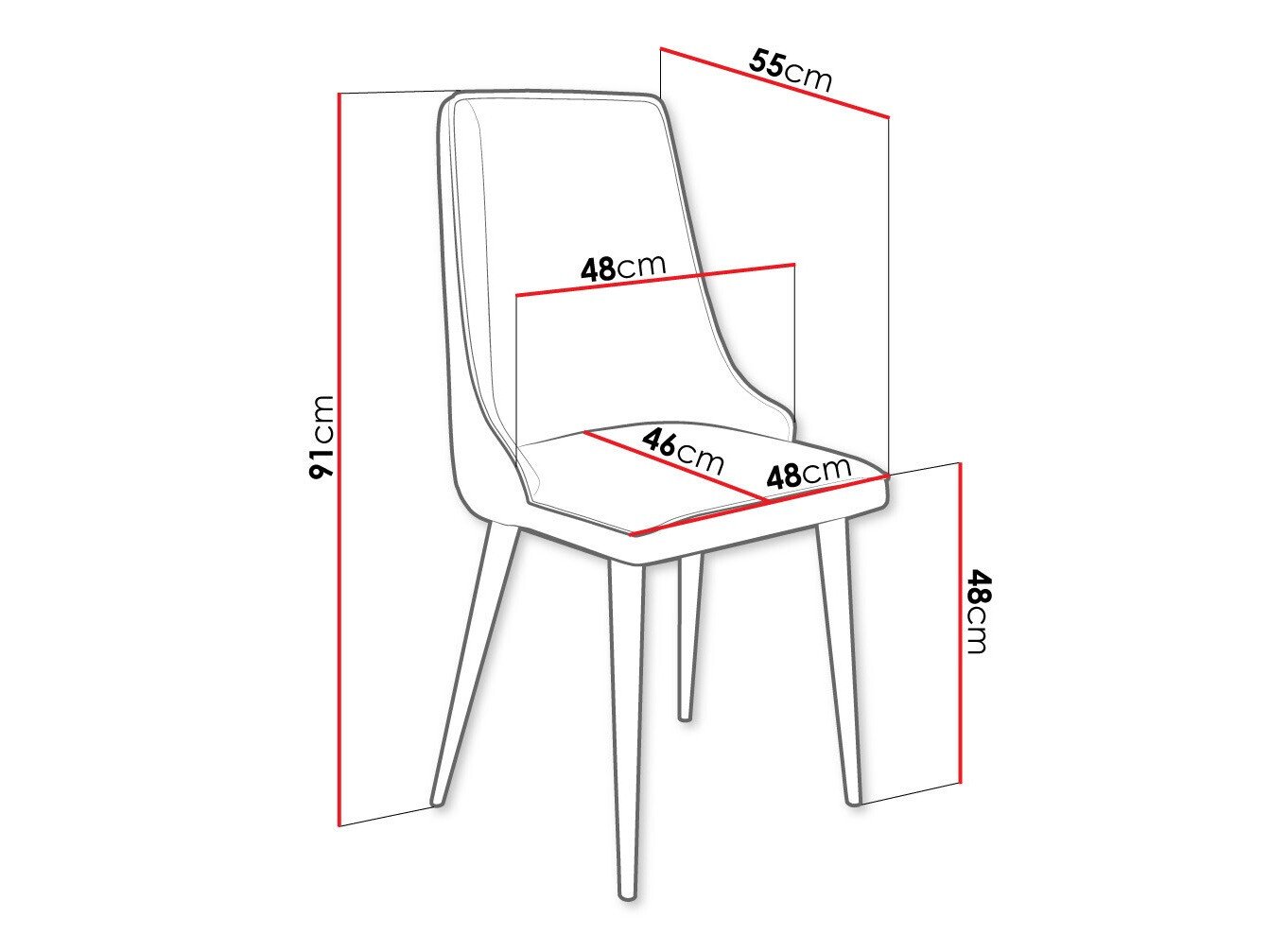 Chaise Jackson 106 (Noir + Magic Velvet 2209)