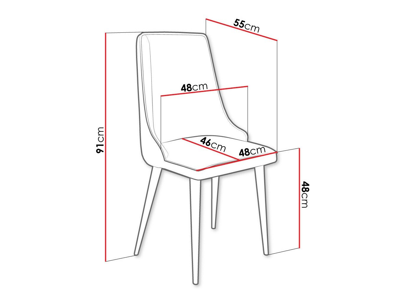 Chaise Jackson 106 (Noir + Magic Velvet 2217)