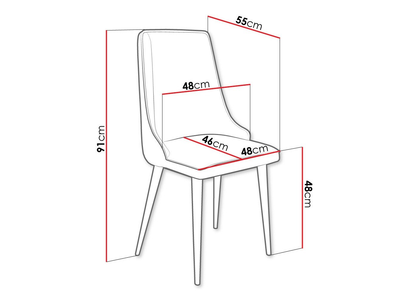 Chaise Jackson 106 (Noir + Magic Velvet 2219)