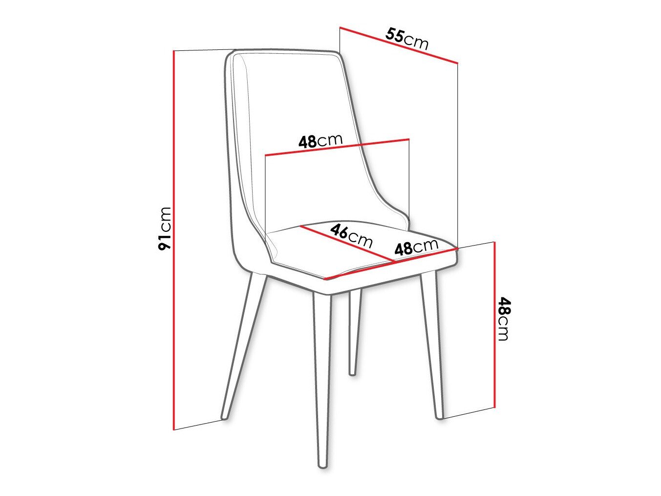 Chaise Jackson 106 (Noir + Magic Velvet 2225)