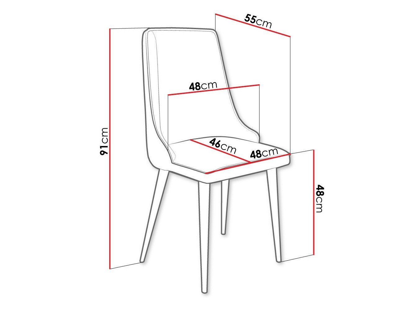 Chaise Jackson 106 (Noir + Magic Velvet 2240)
