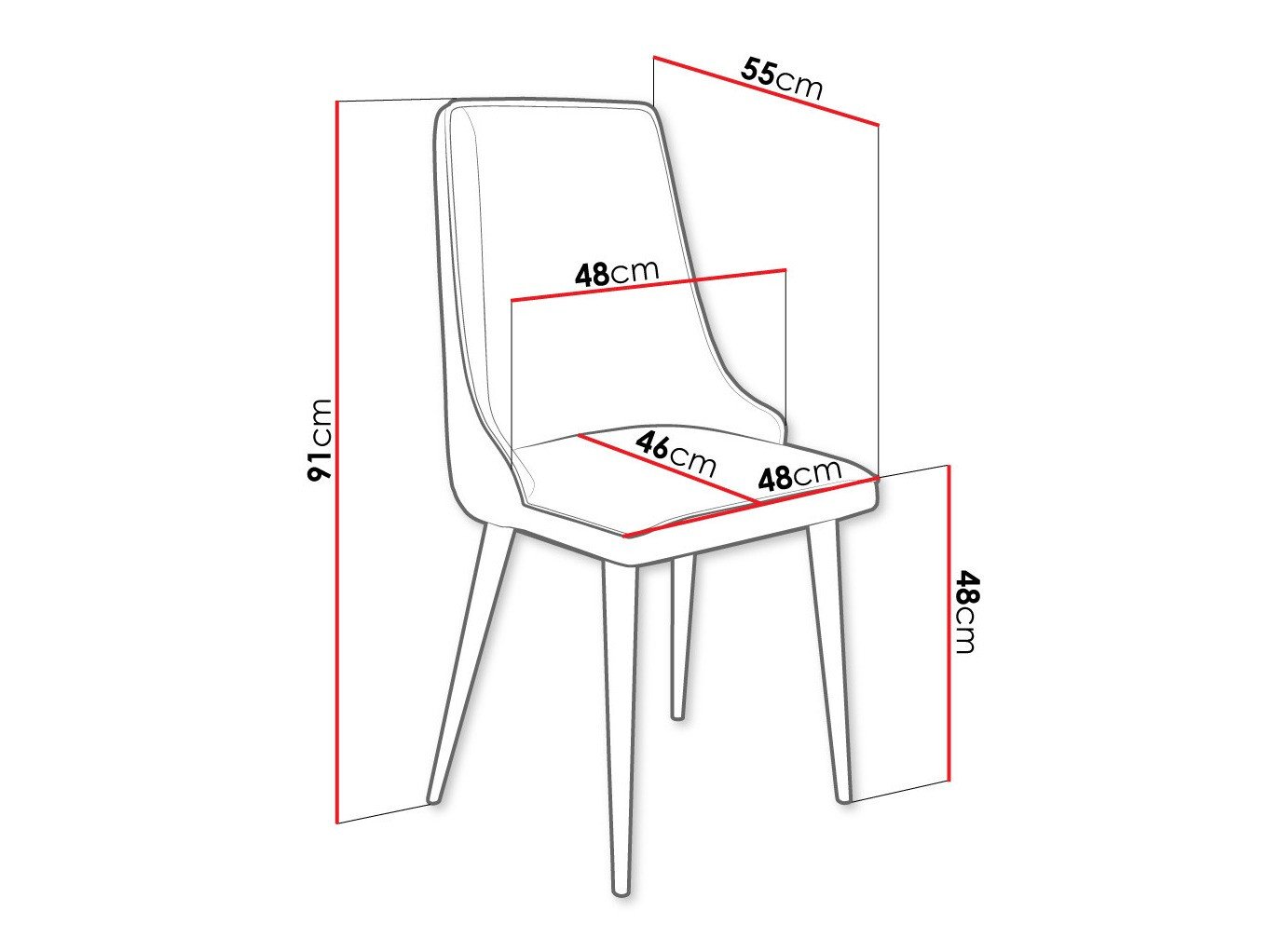 Chaise Jackson 106 (Noir + Magic Velvet 2258)