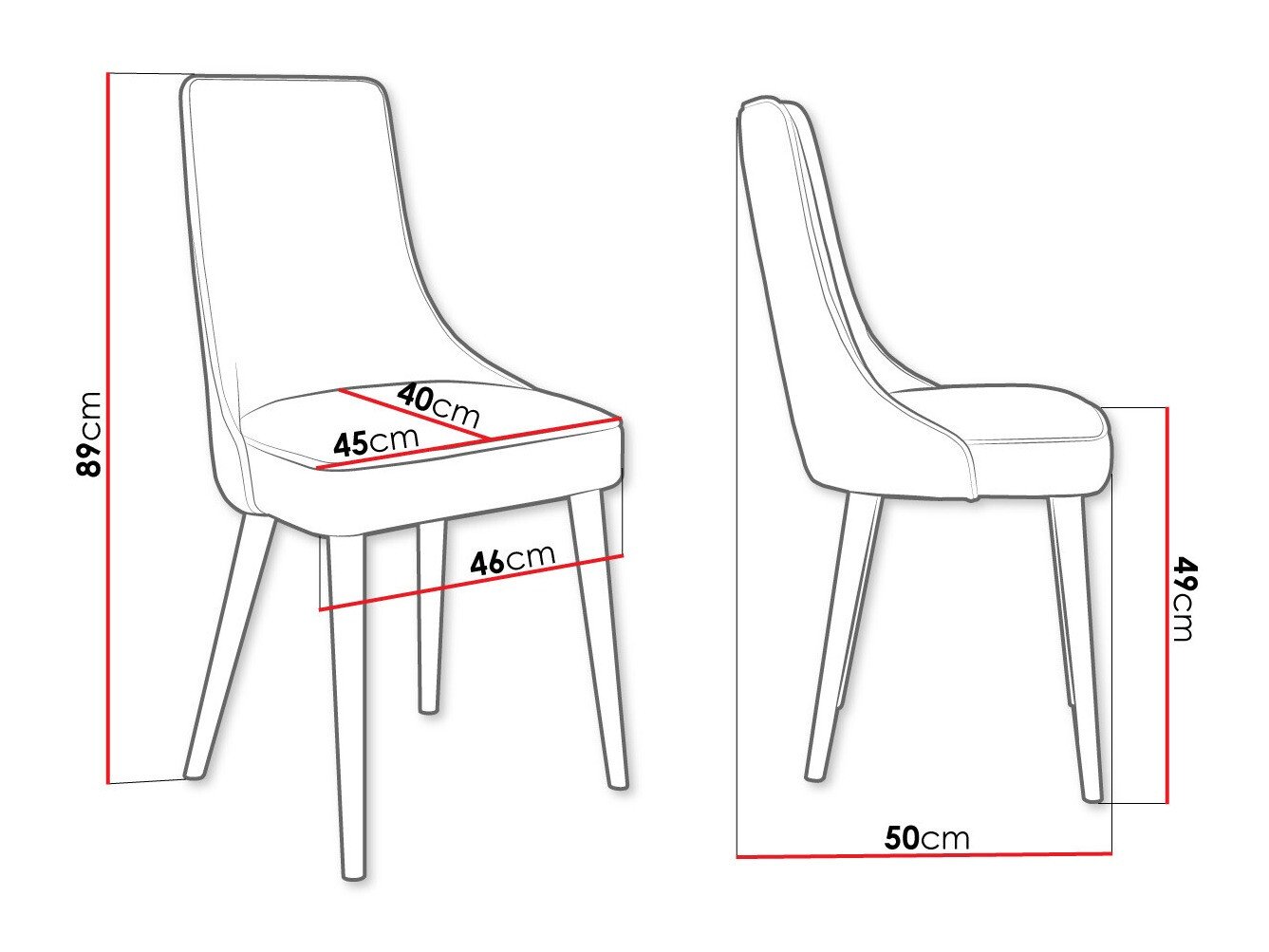 Chaise Jackson 107 (Noir + Magic Velvet 2209)