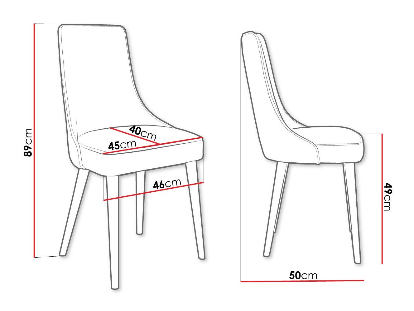 Chaise Jackson 107 (Noir + Magic Velvet 2216)