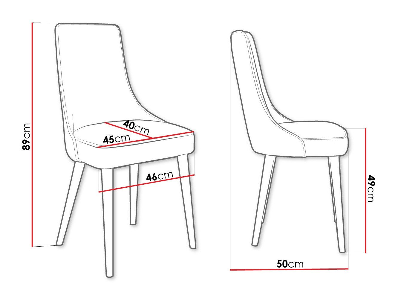 Chaise Jackson 107 (Noir + Magic Velvet 2219)