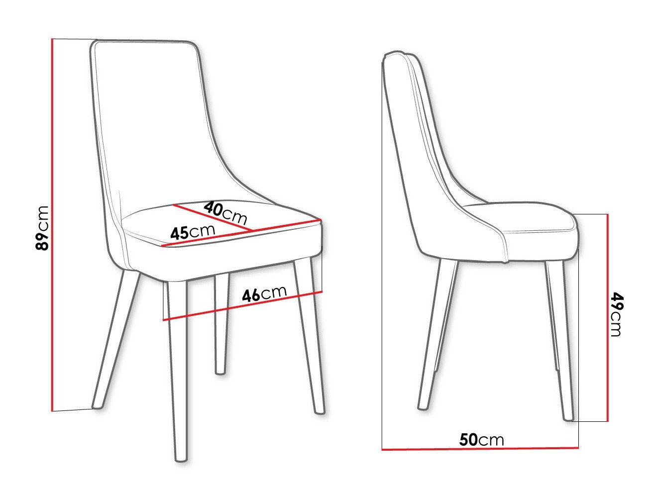 Chaise Jackson 107 (Noir + Magic Velvet 2219)