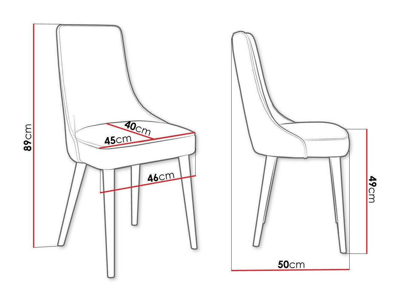 Chaise Jackson 107 (Noir + Magic Velvet 2225)