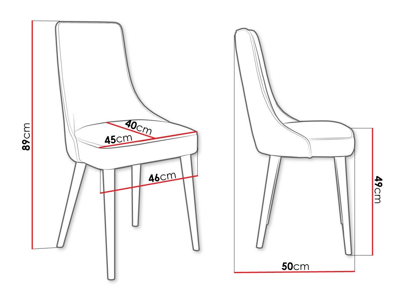 Chaise Jackson 107 (Noir + Magic Velvet 2225)