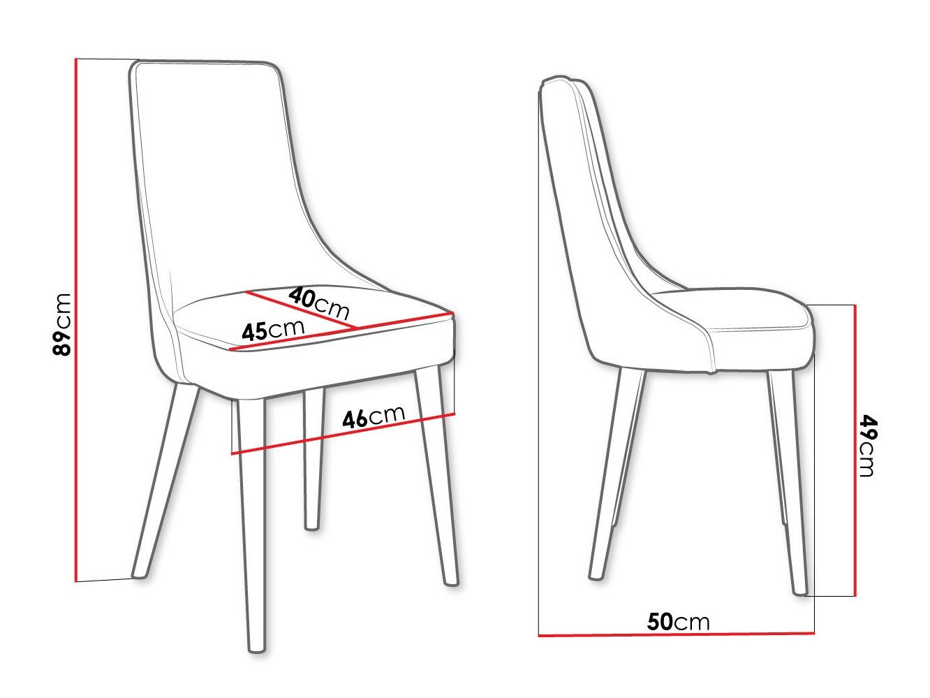 Chaise Jackson 107 (Noir + Magic Velvet 2240)