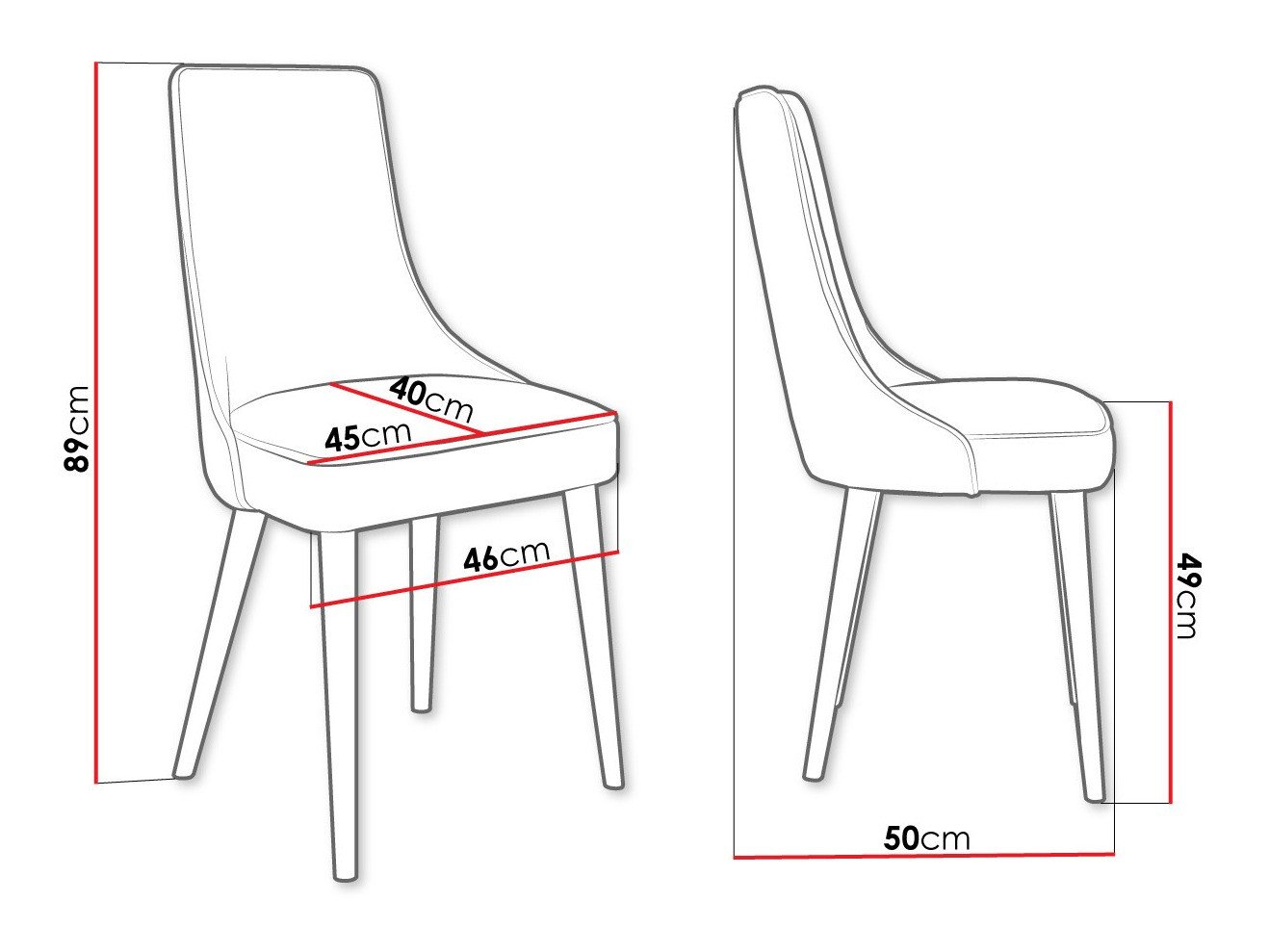 Chaise Jackson 107 (Noir + Magic Velvet 2240)