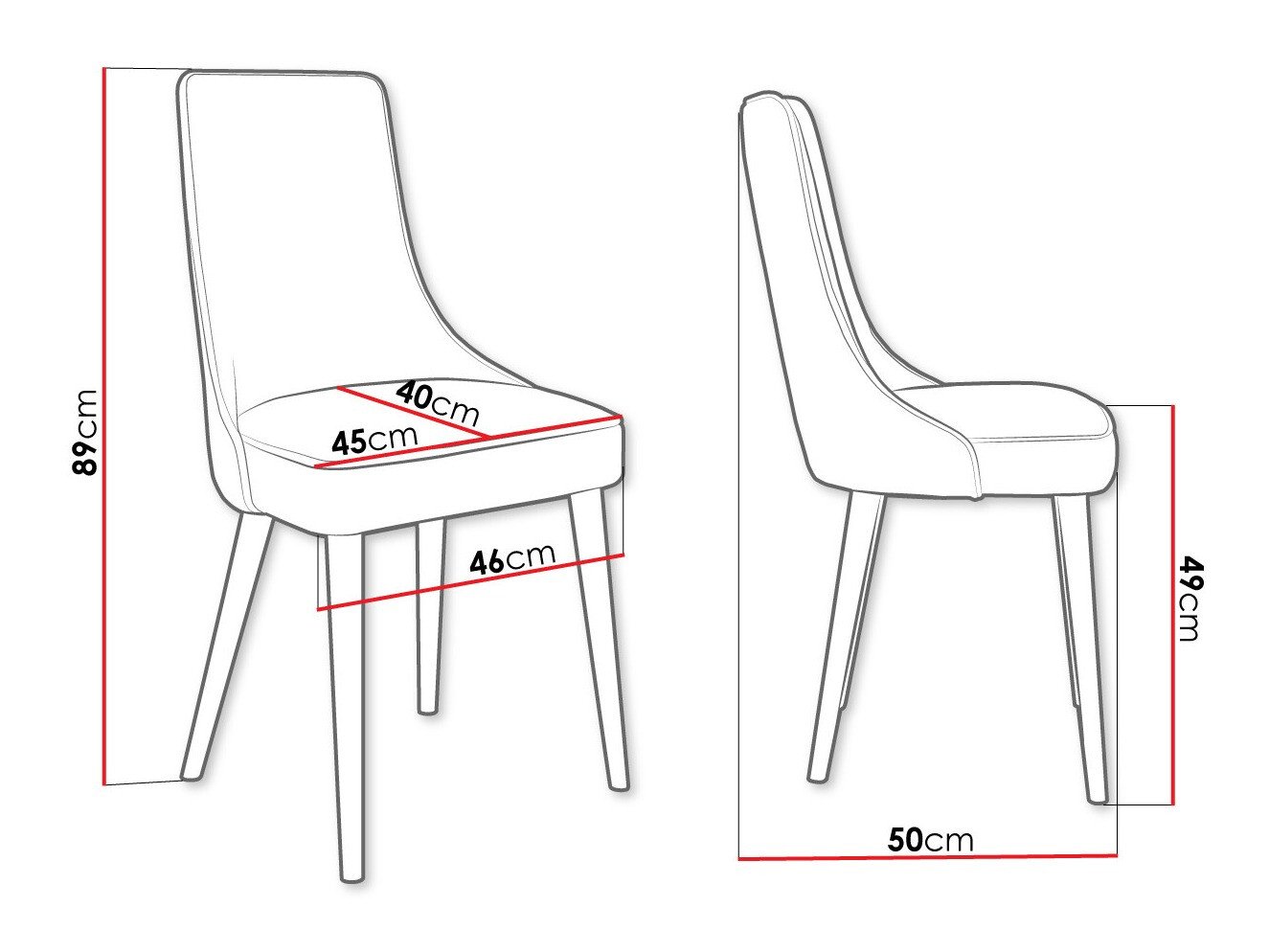 Chaise Jackson 107 (Noir + Magic Velvet 2250)