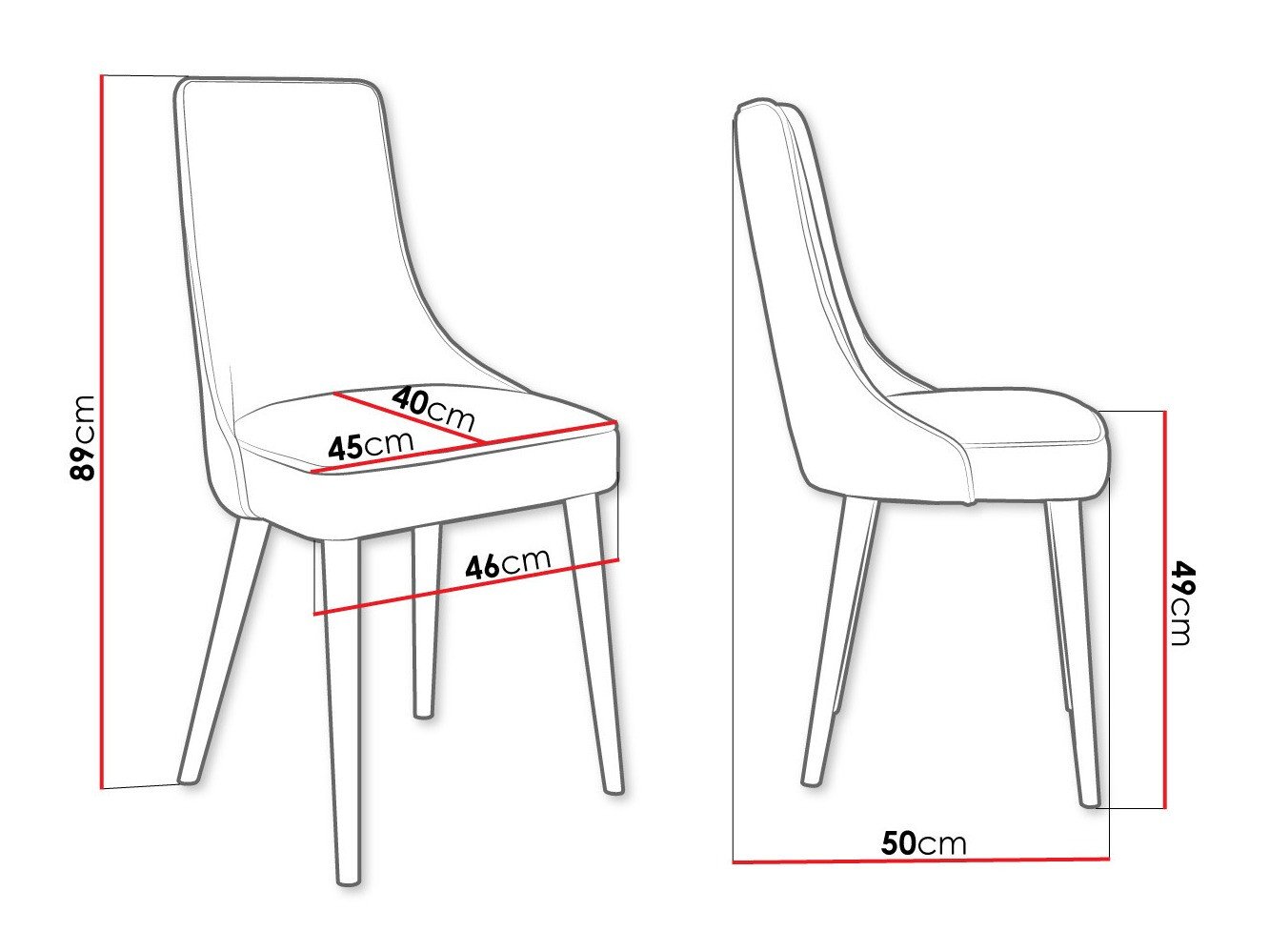 Chaise Jackson 107 (Noir + Magic Velvet 2258)