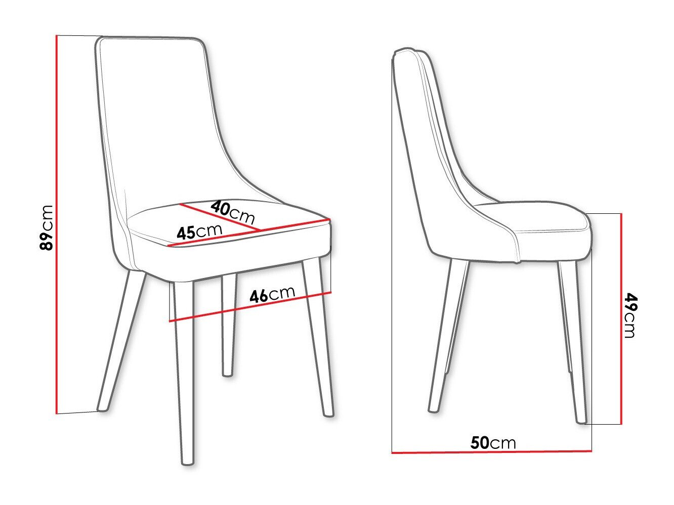 Chaise Jackson 107 (Noir + Magic Velvet 2258)