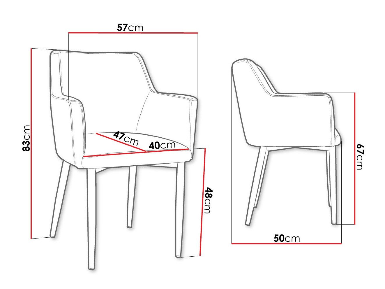 Chaise Jackson 108 (Noir + Magic Velvet 2209)