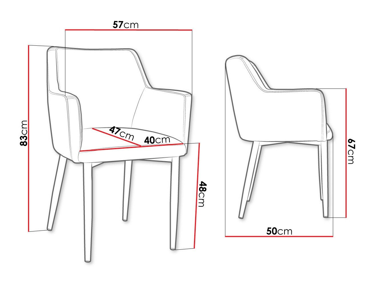 Chaise Jackson 108 (Noir + Magic Velvet 2216)