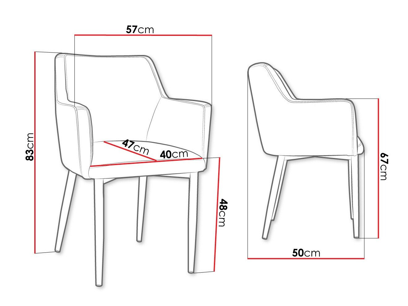 Chaise Jackson 108 (Noir + Magic Velvet 2217)