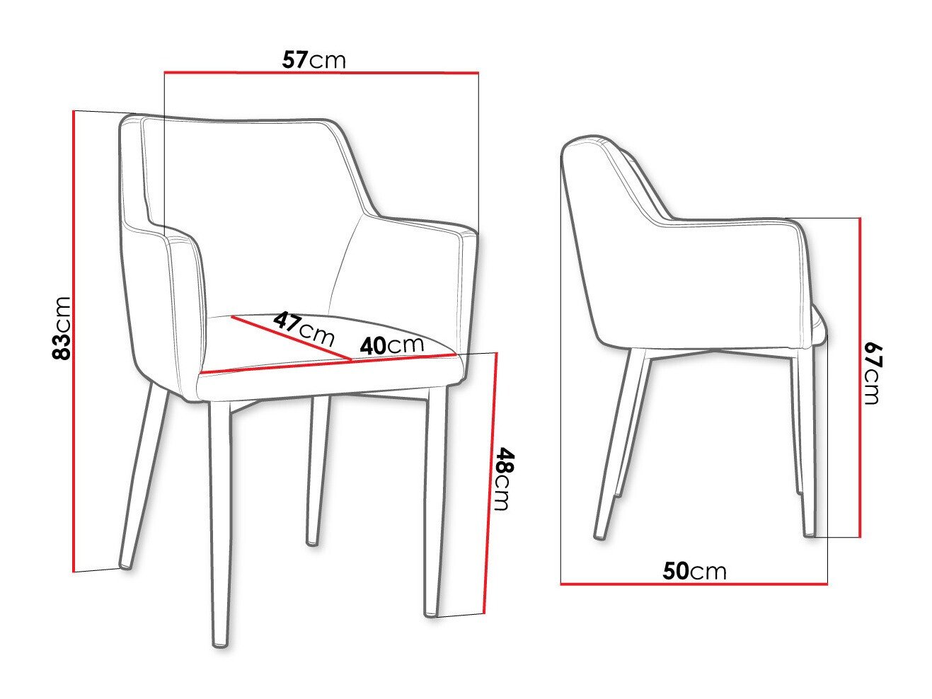 Chaise Jackson 108 (Noir + Magic Velvet 2225)