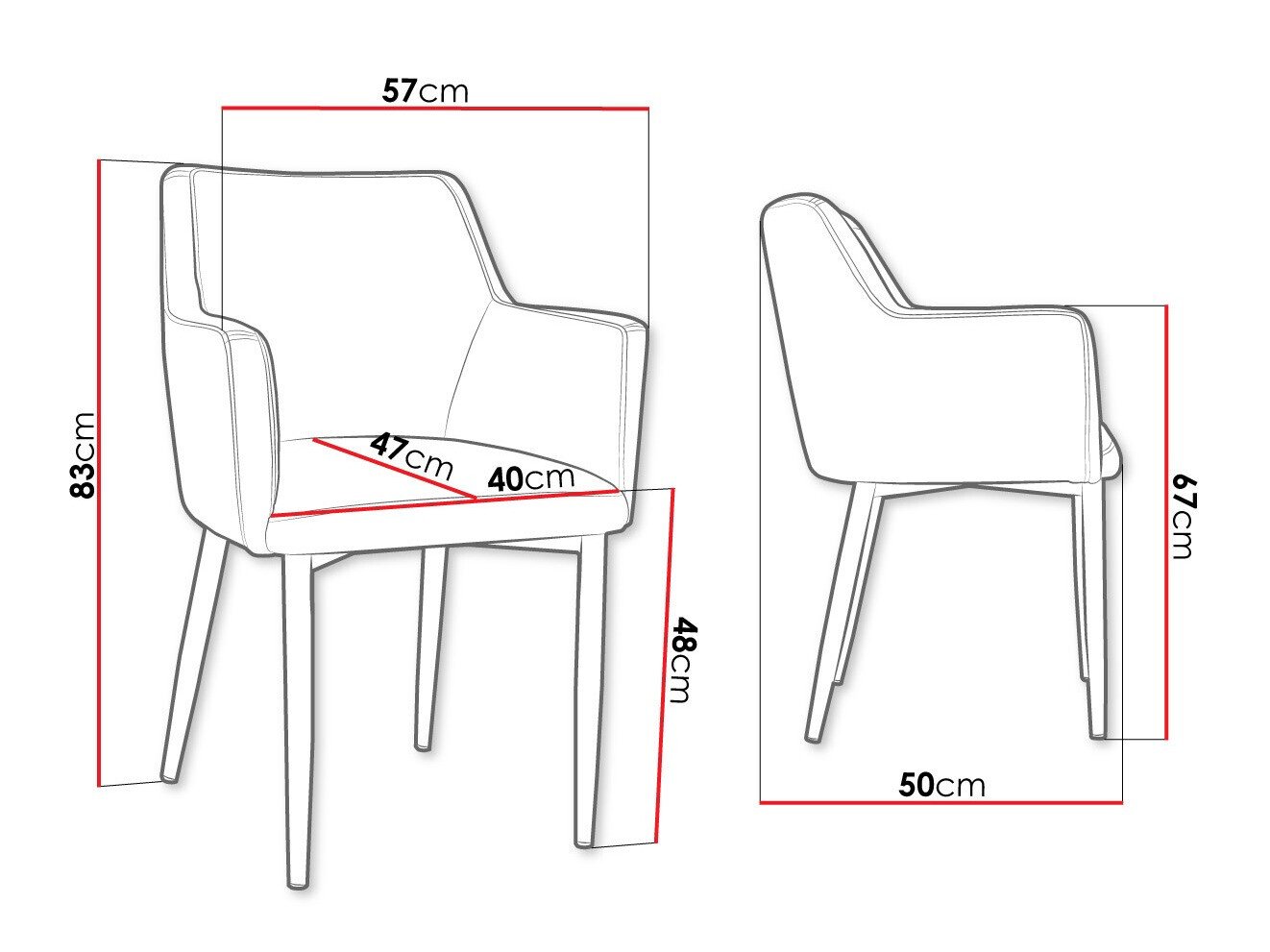 Chaise Jackson 108 (Noir + Magic Velvet 2240)