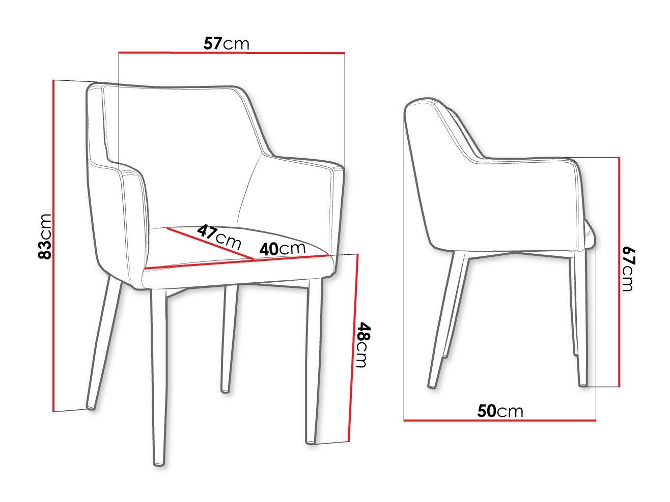 Chaise Jackson 108 (Noir + Magic Velvet 2250)