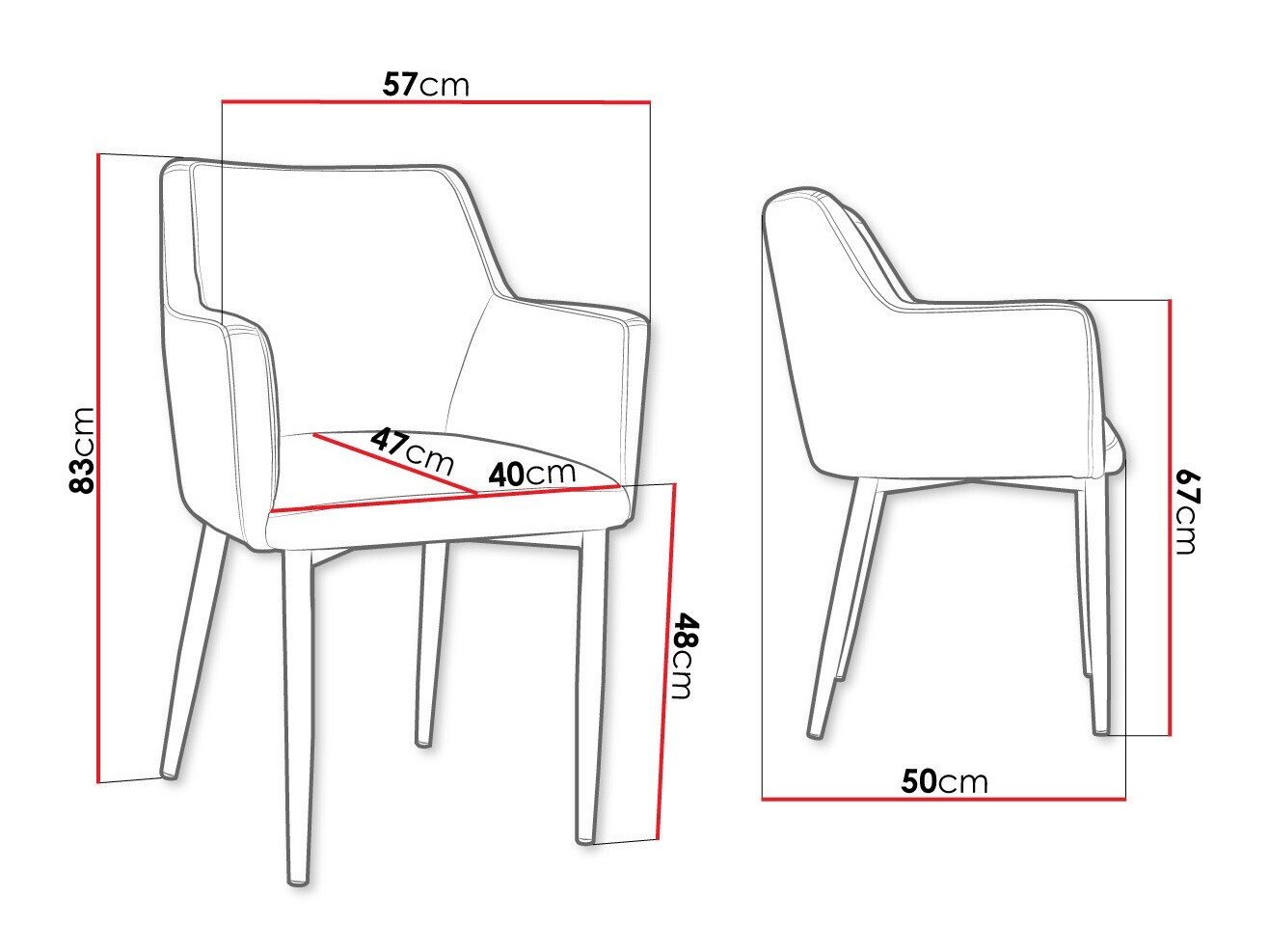 Chaise Jackson 108 (Noir + Magic Velvet 2250)
