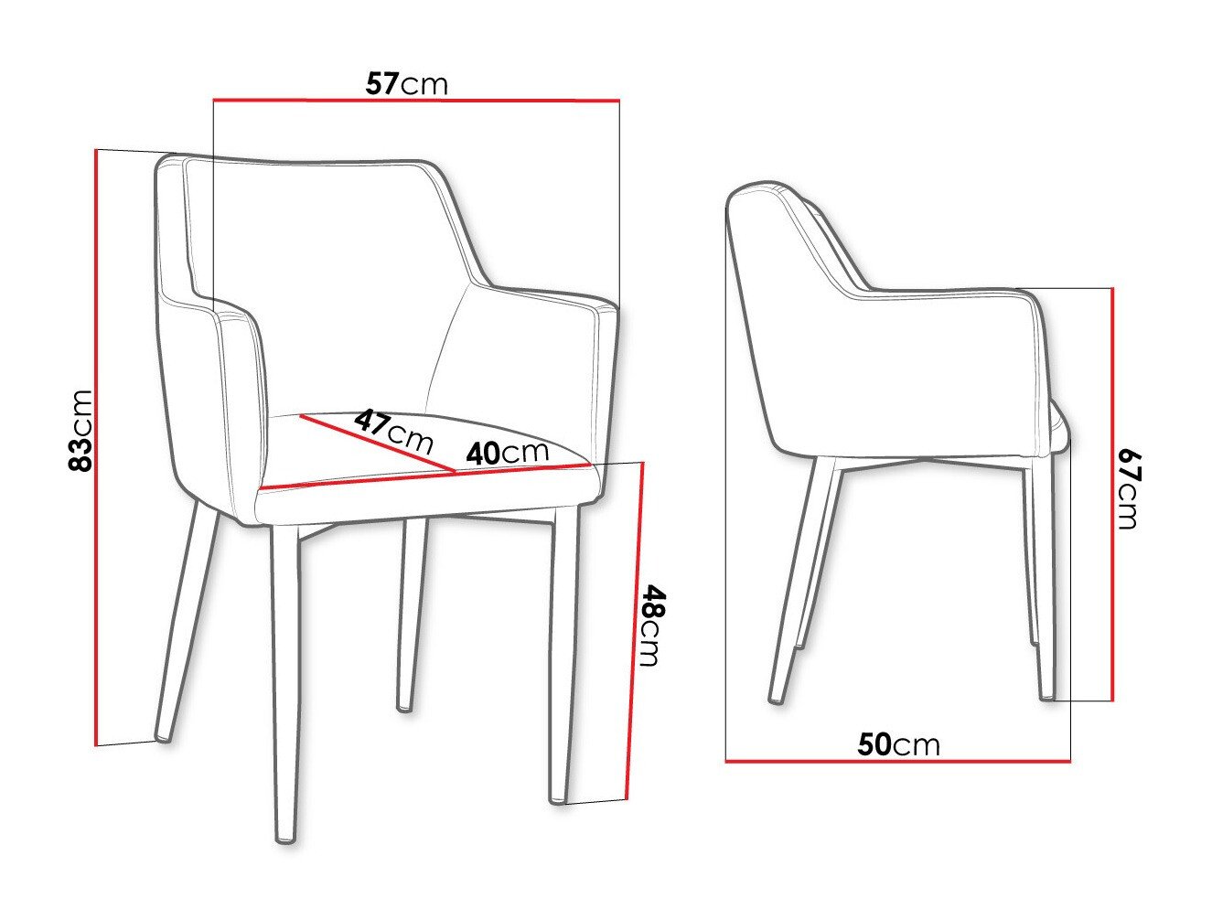 Chaise Jackson 108 (Noir + Magic Velvet 2258)