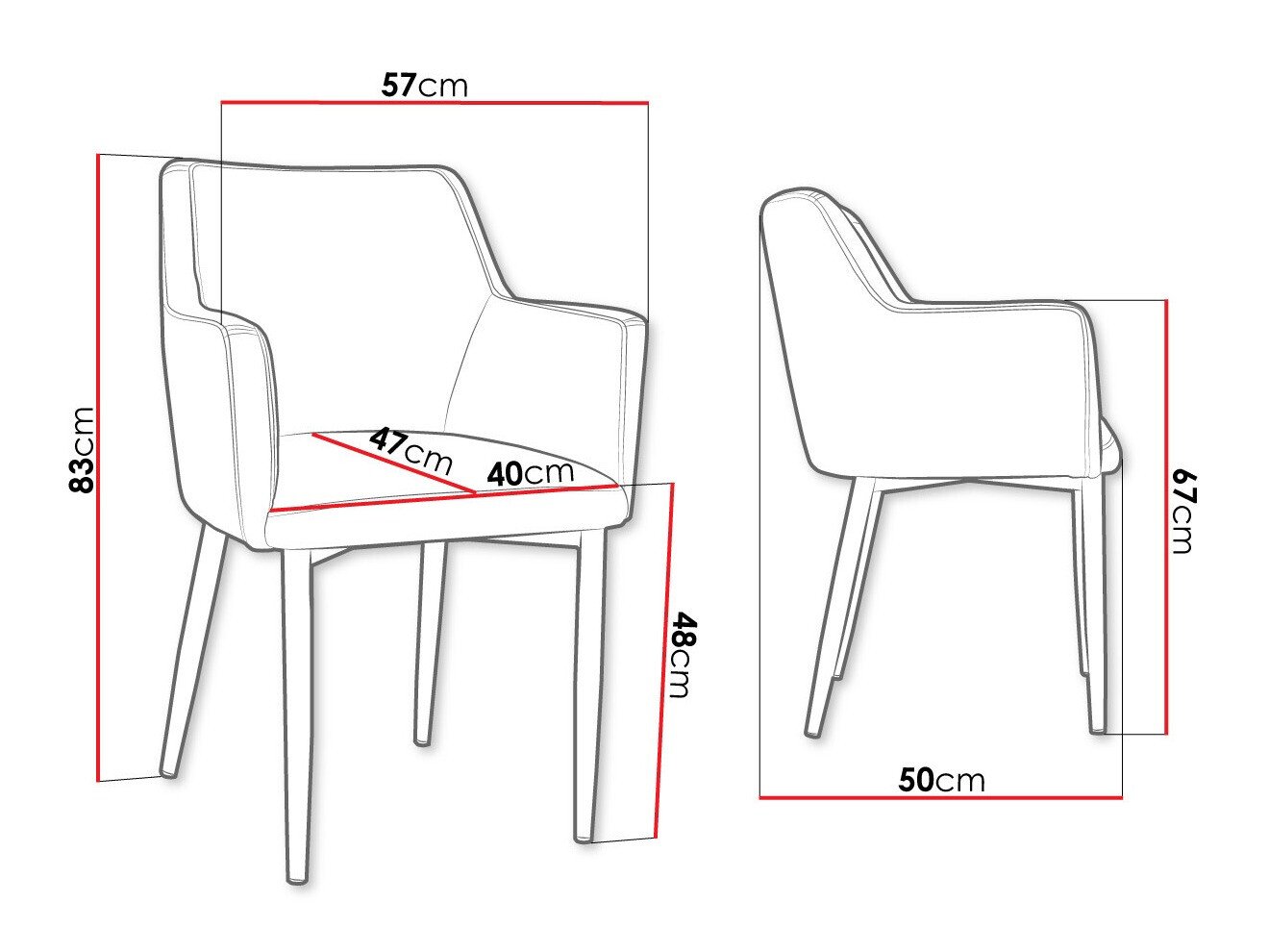 Chaise Jackson 108 (Noir + Magic Velvet 2258)