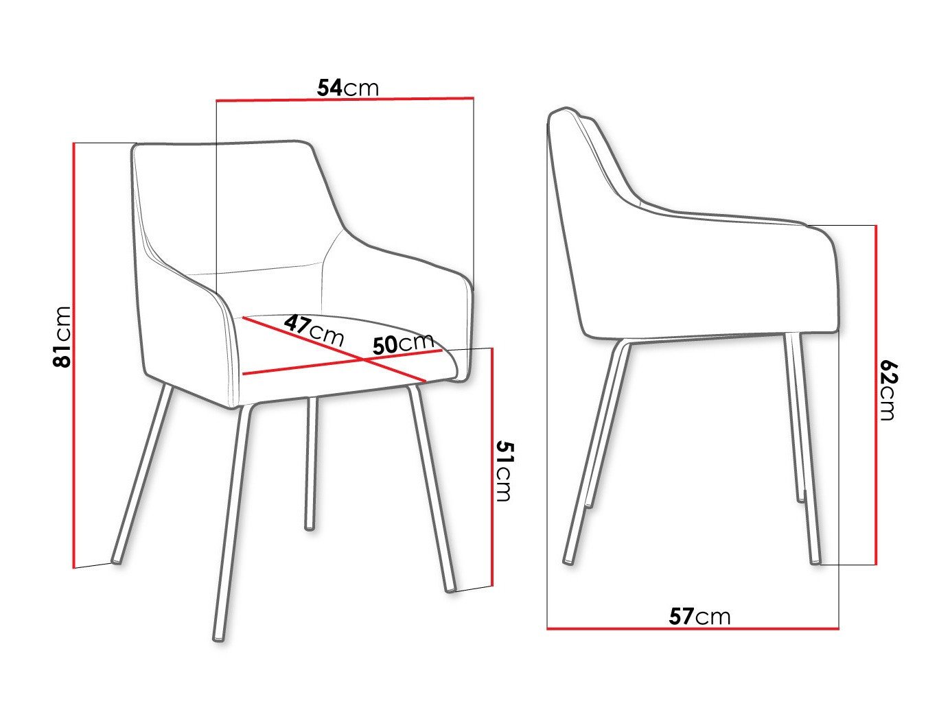 Chaise Jackson 109 (Noir + Magic Velvet 2209)