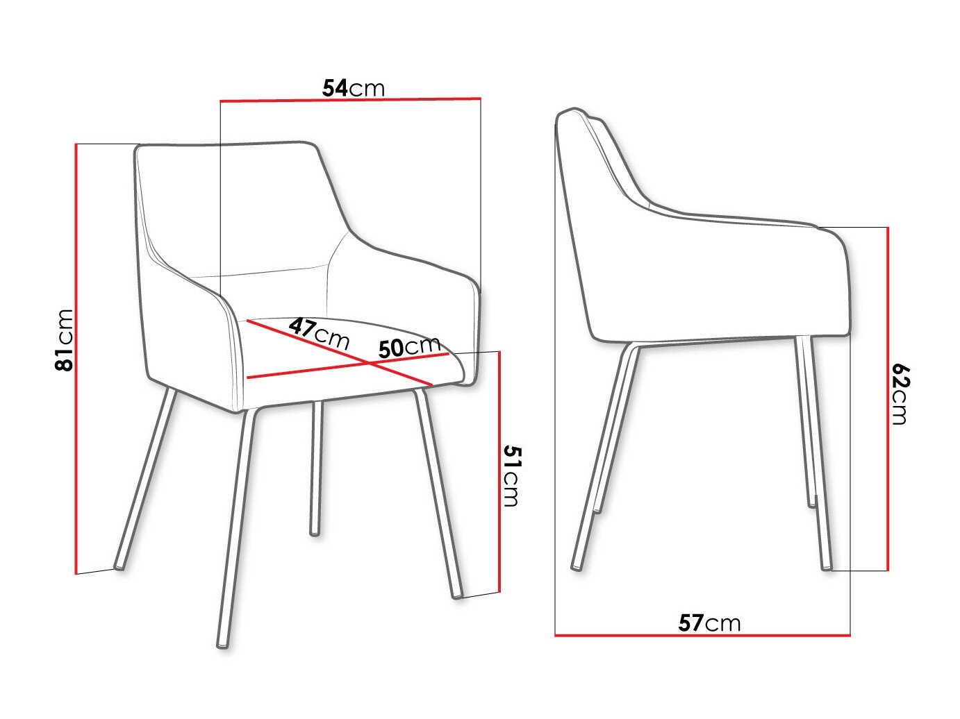 Chaise Jackson 109 (Noir + Magic Velvet 2217)