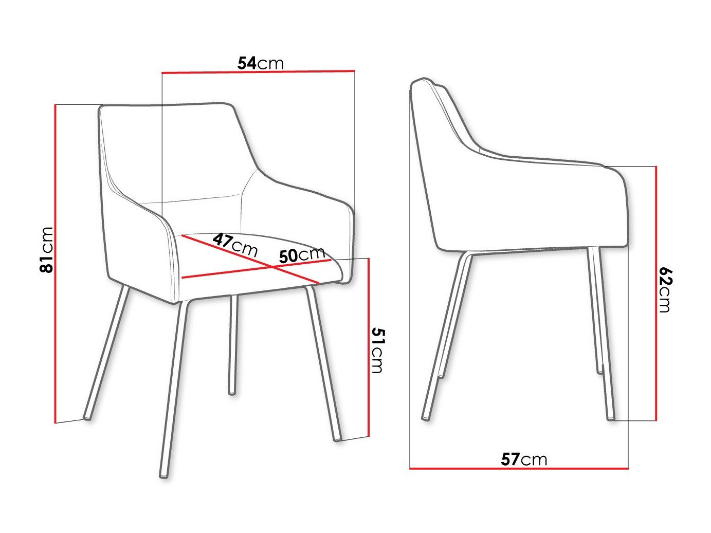 Chaise Jackson 109 (Noir + Magic Velvet 2219)