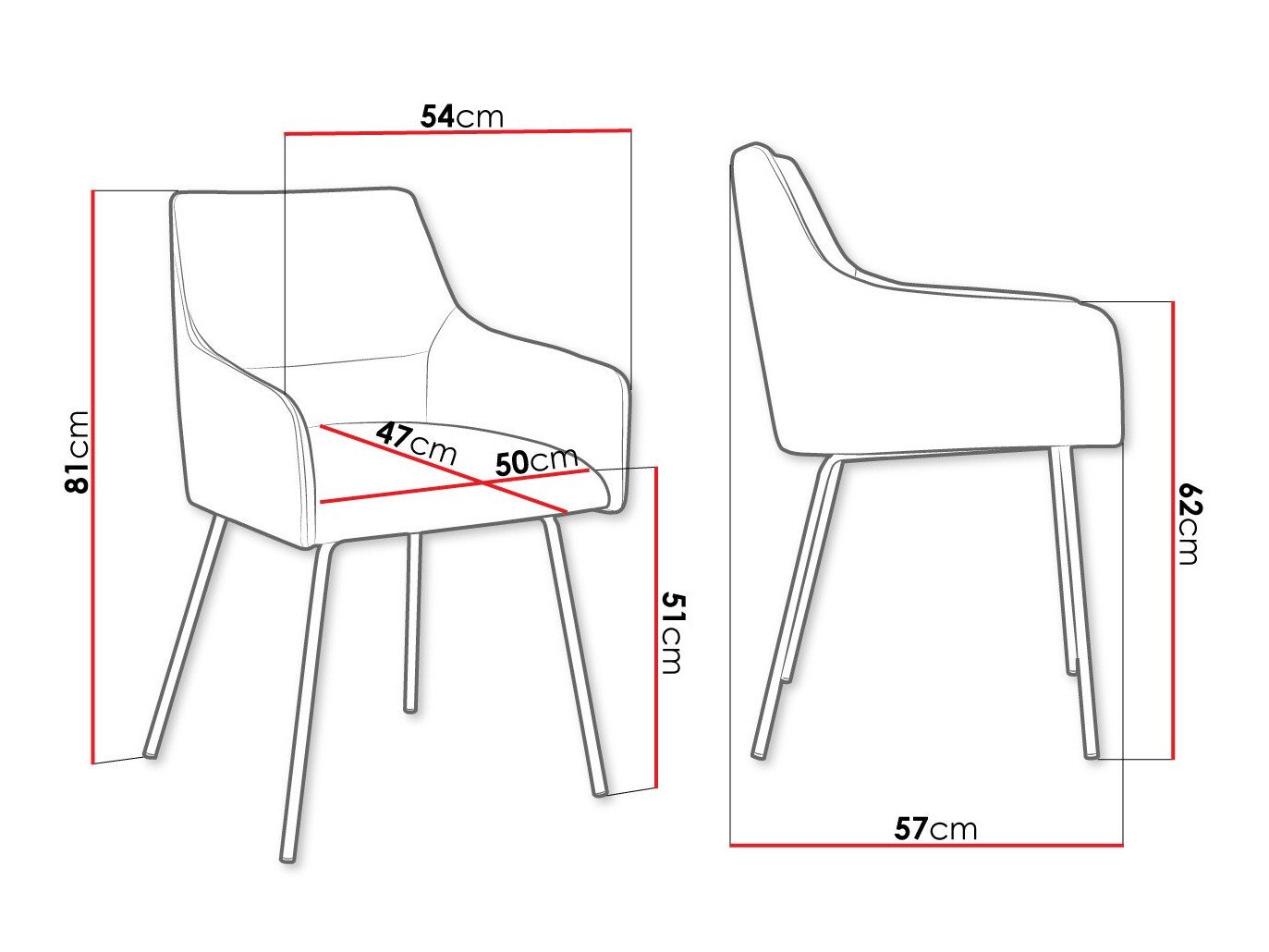 Chaise Jackson 109 (Noir + Magic Velvet 2225)