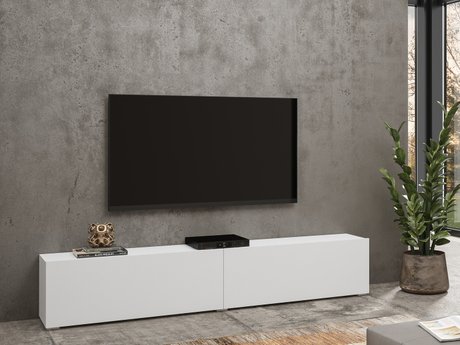 Meuble TV Revmiru 104 (Blanc + Chêne wotan)