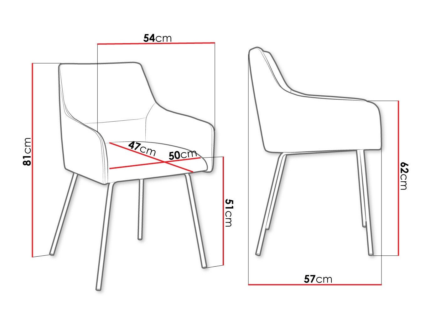 Chaise Jackson 109 (Noir + Magic Velvet 2216)