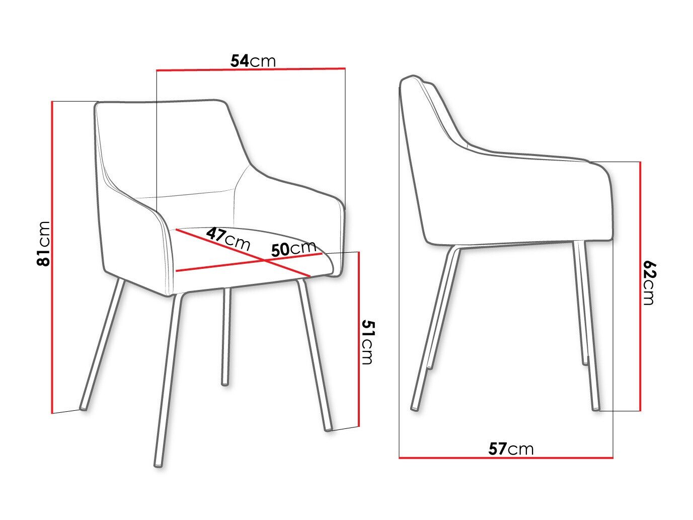 Chaise Jackson 109 (Noir + Magic Velvet 2240)