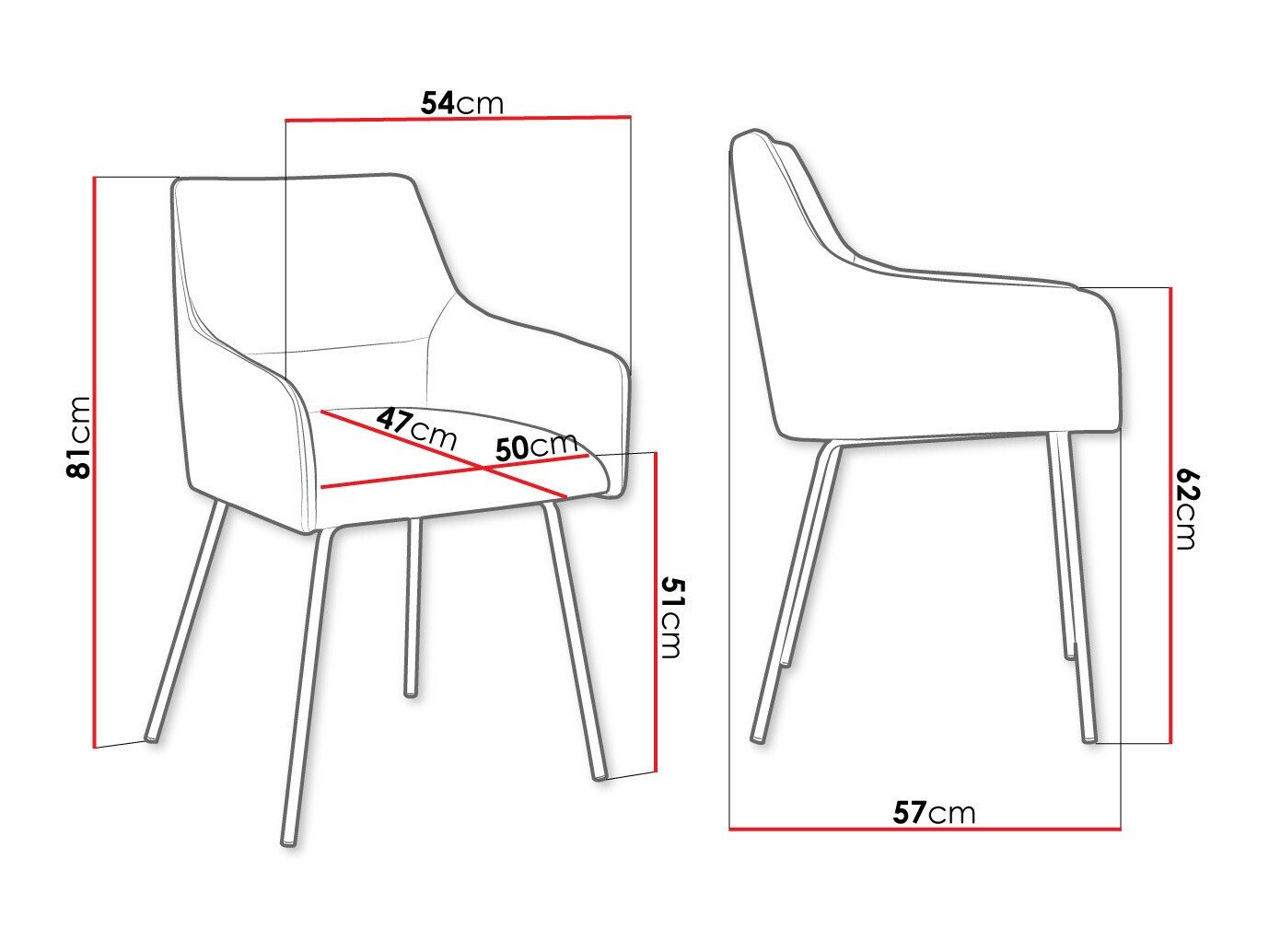 Chaise Jackson 109 (Noir + Magic Velvet 2250)