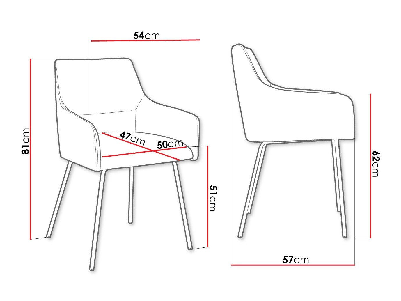 Chaise Jackson 109 (Noir + Magic Velvet 2258)