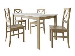 Salle à manger complète Victorville 286 (Sonoma chêne + Blanc)