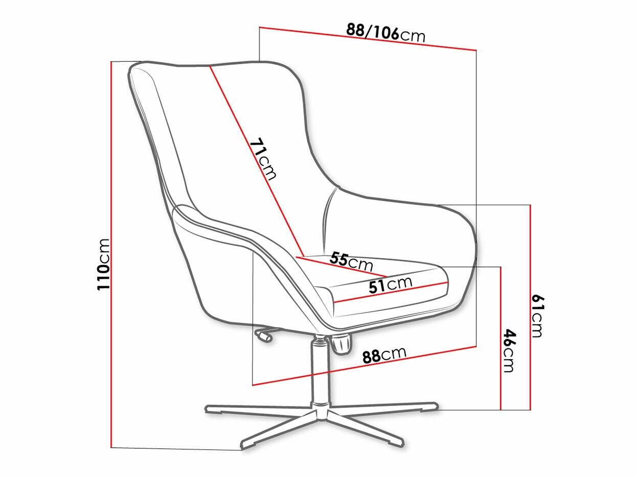 Fauteuil Kingston 136 (Velluto 16 + Velluto 20)